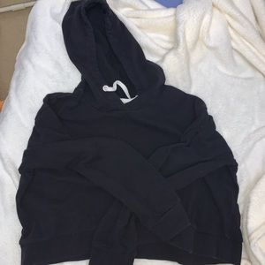 Black cropped hoodie